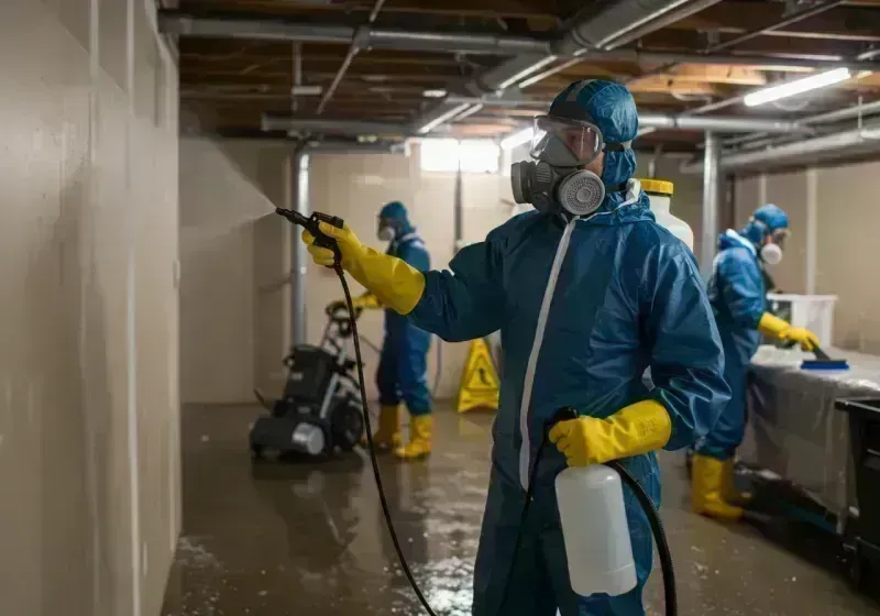 Basement Sanitization and Antimicrobial Treatment process in White Pigeon, MI